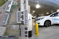 Solardach und Elektroauto