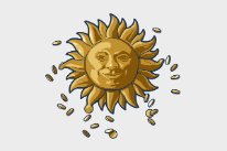 Zeichnung einer lachenden Sonne